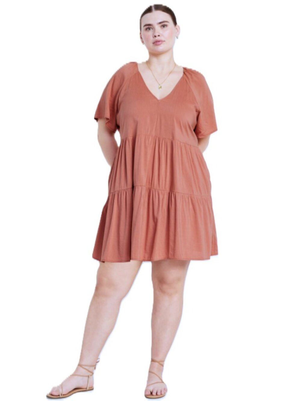 OLD NAVY V-Neck Mini Swing Dress. Plus Size 2X